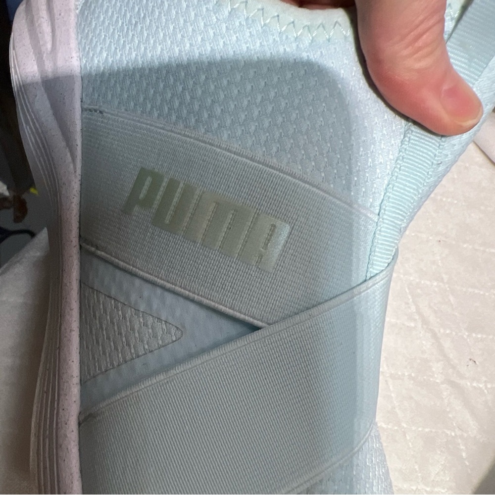 Puma Slip-On Sneakers in Mint Green - Picture 8 of 11